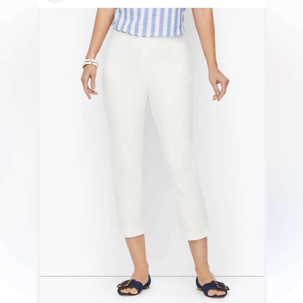 Talbots Chatham ankle white curvy pants size 14